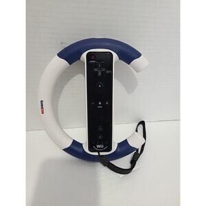 Official Nintendo Motion Plus Controller Black + Steering Wheel Wii Remote OEM